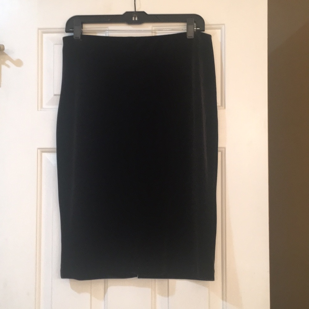 Velvet pencil skirt